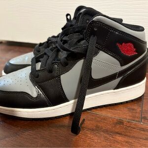 AirJordan Nike Black and Gray High-Top Sneakers